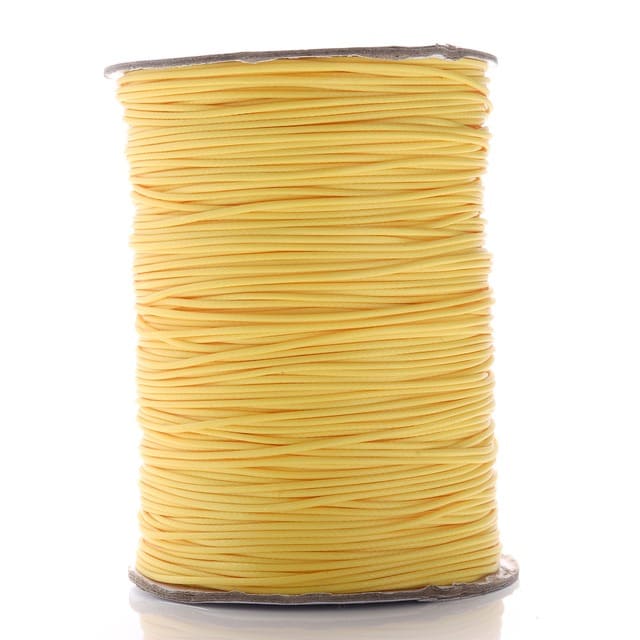 Fil Macramé Fil ciré Linhasita Jaune - 1mm pour 20m de Créativité