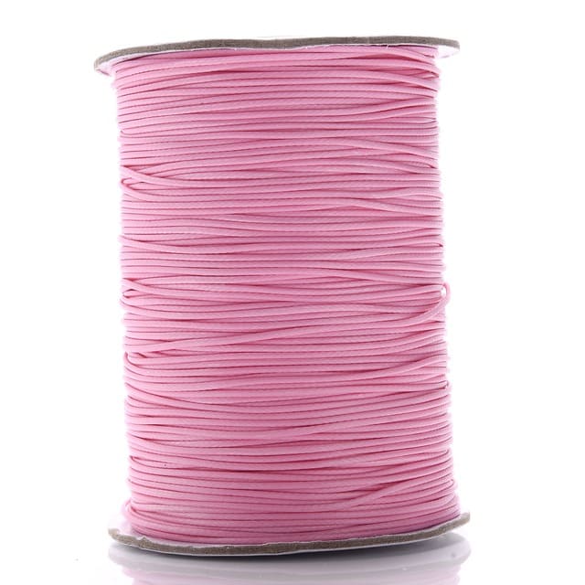 Fil Macramé Fil ciré Linhasita rose 1mm - 20m de qualité supérieure