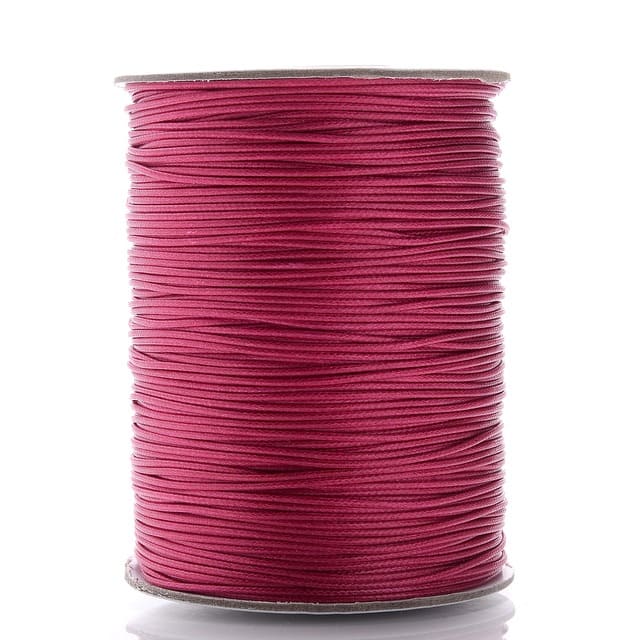 Fil Macramé Fil ciré Linhasita rose 2mm - Mètre Magique 20m