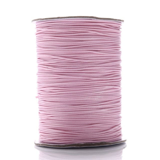 Fil Macramé Fil ciré Linhasita rose 2mm - Mètre Magique 20m