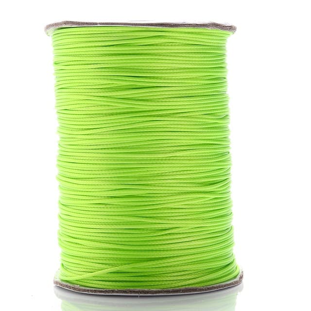 Fil Macramé Fil ciré Linhasita Vert 1mm - Bobine de 20m
