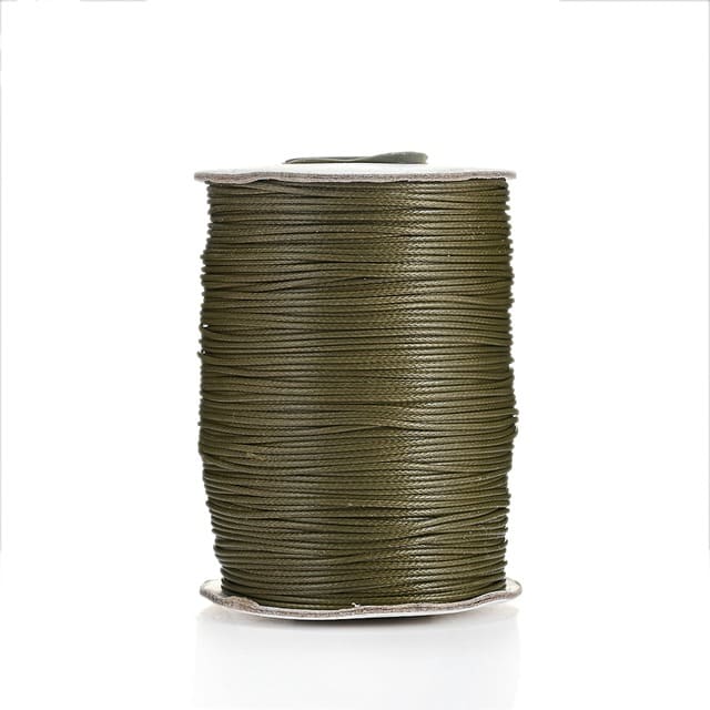 Fil Macramé Fil ciré Linhasita vert 2mm - Rouleau de 20m