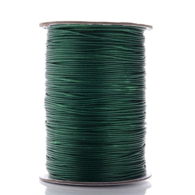 Fil Macramé Fil ciré Linhasita vert 2mm - Rouleau de 20m
