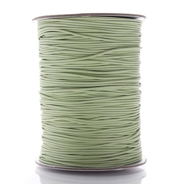 Fil Macramé Fil ciré Linhasita vert 2mm - Rouleau de 20m