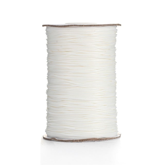 Fil Macramé Fil ciré premium Linhasita blanc 1mm - 20m de qualité supérieure
