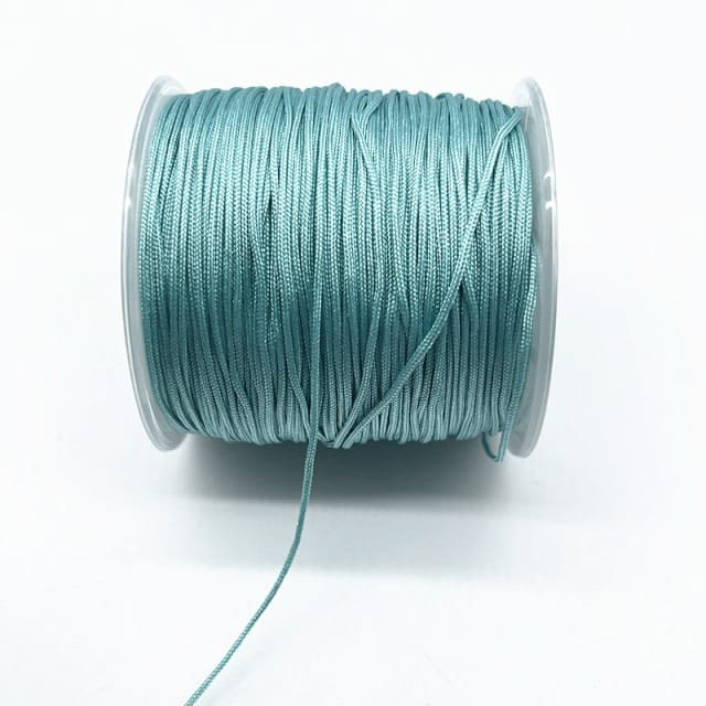 Fil Macramé Fil en nylon tressé bleu 0,8 mm - Rouleau de 100m Premium