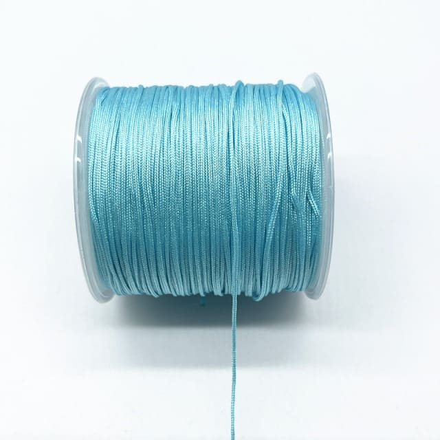 Fil Macramé Fil en nylon tressé bleu 0,8 mm - Rouleau de 100m Premium