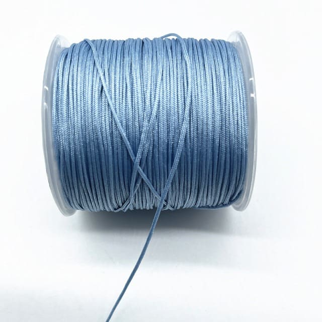 Fil Macramé Fil en nylon tressé bleu 0,8 mm - Rouleau de 100m Premium