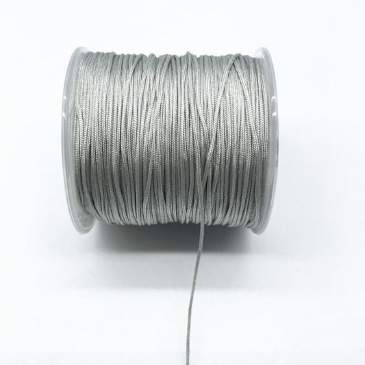 Fil Macramé Fil en nylon tressé gris Premium 0,8 mm - 100m