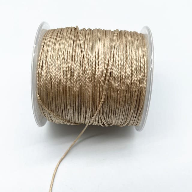 Fil Macramé Fil en Nylon Tressé Marron 0.8 mm - Enroulement de 100m