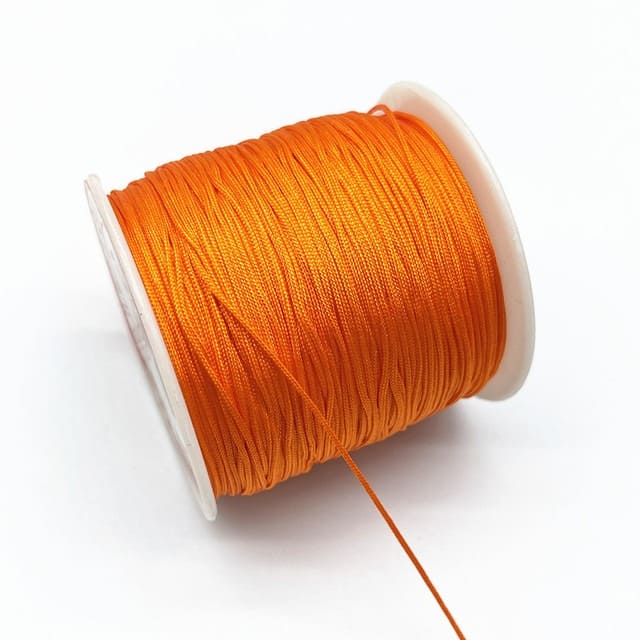 Fil Macramé Fil en nylon tressé orange Premium 0,8 mm - 100m