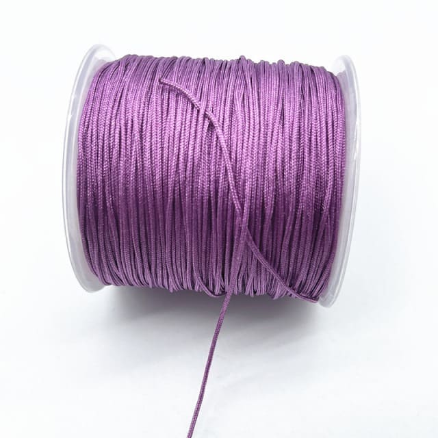 Fil Macramé Fil en nylon tressé violet 0,8 mm - 100m Premium