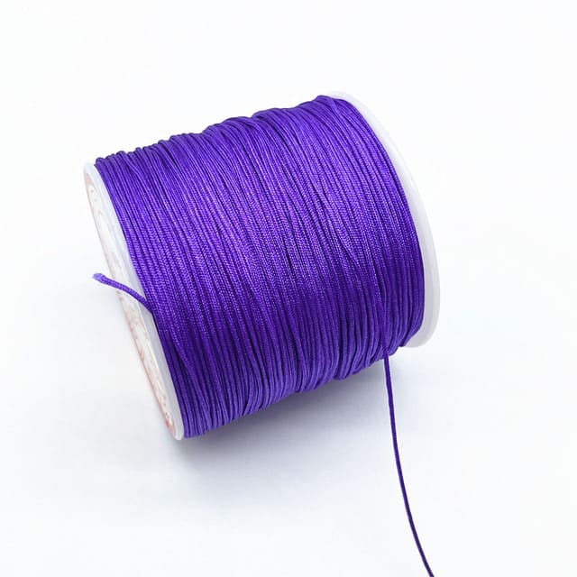Fil Macramé Fil en nylon tressé violet 0,8 mm - 100m Premium