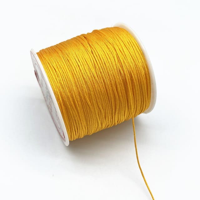 Fil Macramé Fil nylon tressé jaune 0,8 mm - 100m de qualité premium
