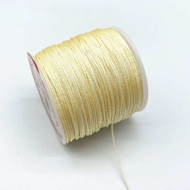 Fil Macramé Fil nylon tressé jaune 0,8 mm - 100m de qualité premium