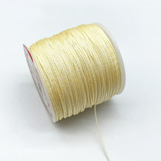 Fil Macramé Fil nylon tressé jaune 0,8 mm - 100m de qualité premium