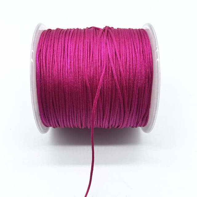 Fil Macramé Fil nylon tressé Rose Éclat 0,8 mm - 100m