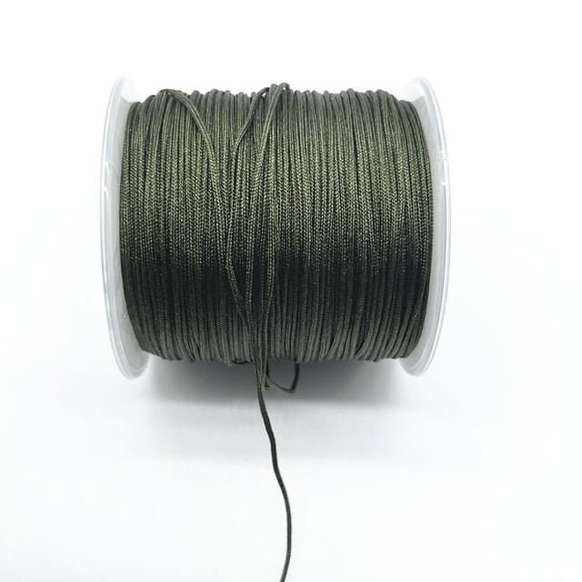 Fil Macramé Fil Nylon Tressé Vert 0,8 mm - 100m de Qualité Supérieure