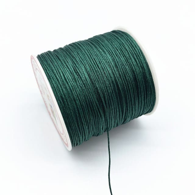 Fil Macramé Fil Nylon Tressé Vert 0,8 mm - 100m de Qualité Supérieure
