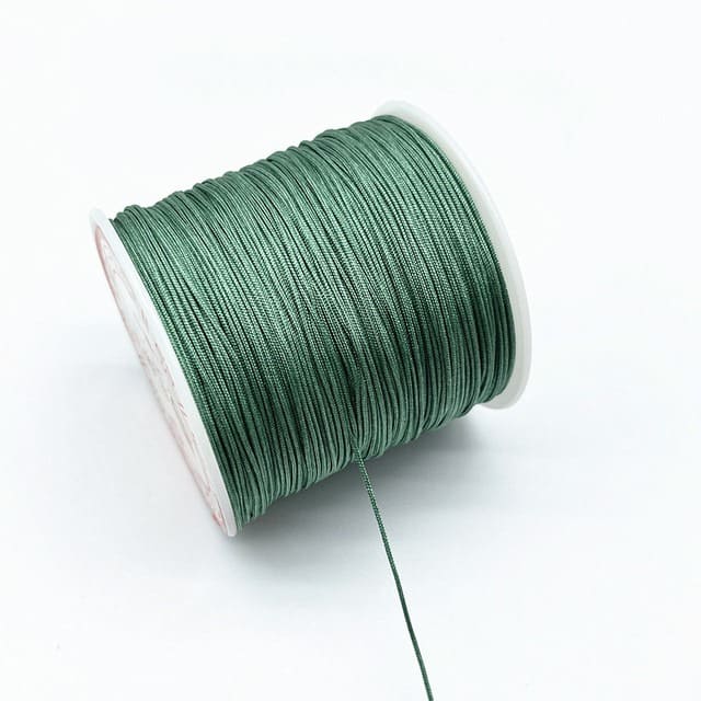 Fil Macramé Fil Nylon Tressé Vert 0,8 mm - 100m de Qualité Supérieure