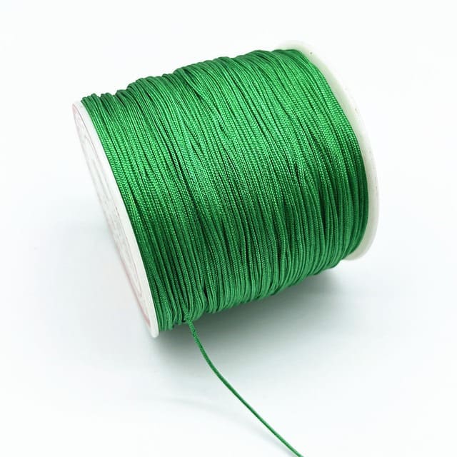 Fil Macramé Fil Nylon Tressé Vert 0,8 mm - 100m de Qualité Supérieure
