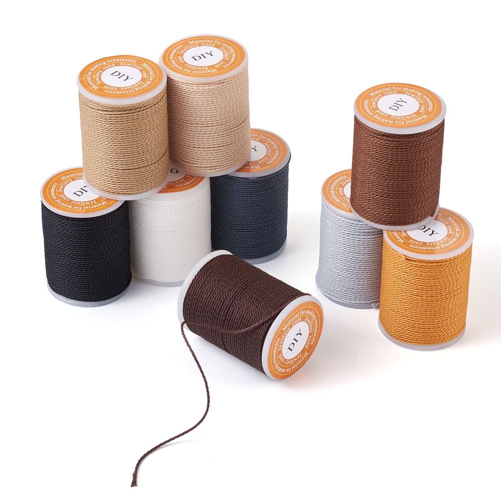 Fil Macramé Set de 9 Bobines de Fil Ciré Coloré 1 mm - Édition Spéciale