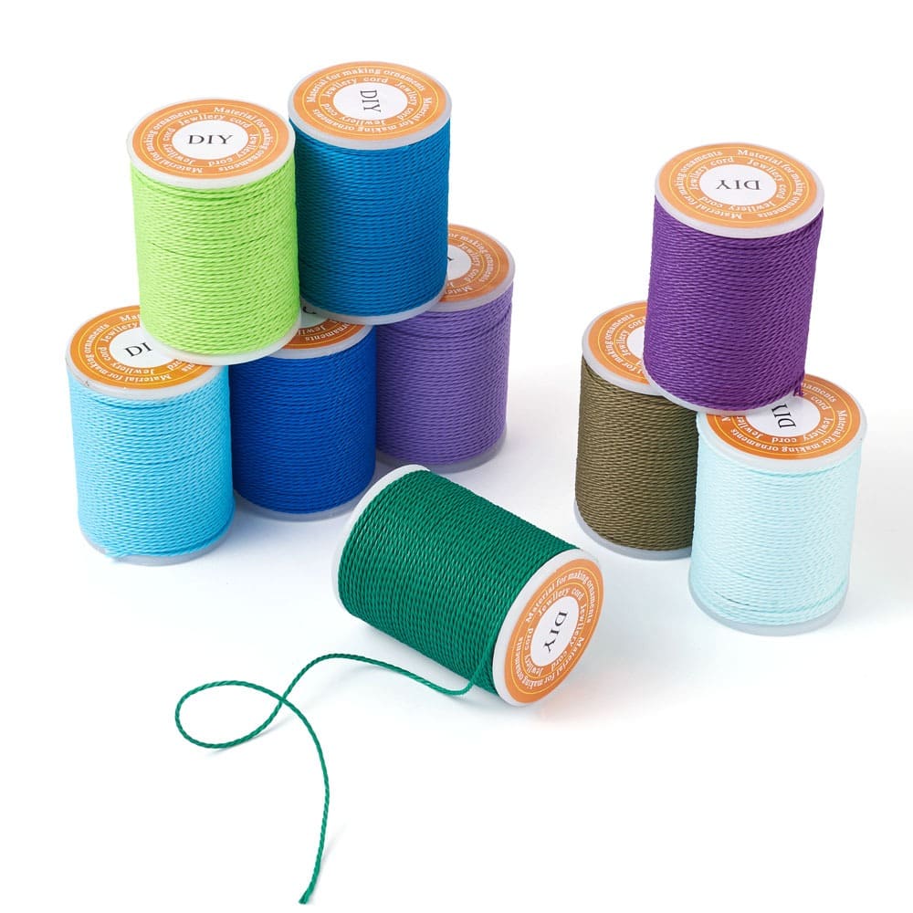 Fil Macramé Set de 9 Bobines de Fil Ciré Coloré 1 mm - Édition Spéciale