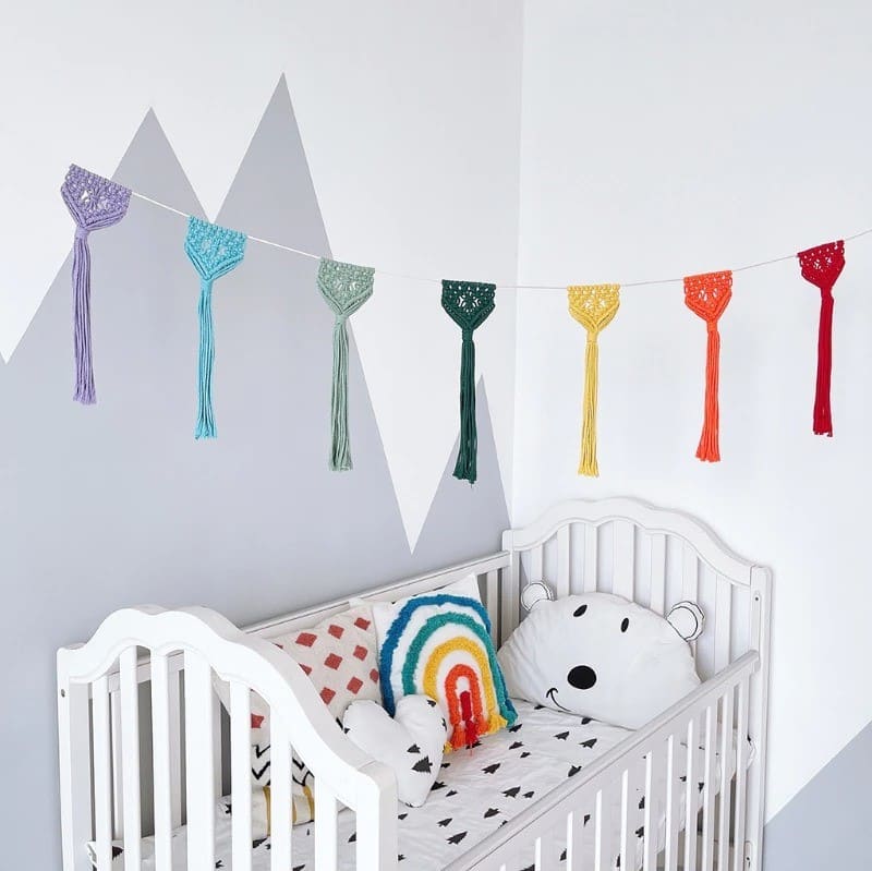 Guirlande Macramé Banderole en Macramé Éthnique Chic