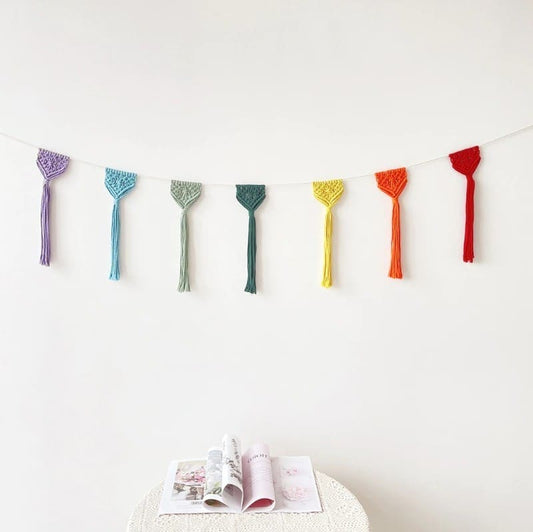 Guirlande Macramé Banderole en Macramé Éthnique Chic