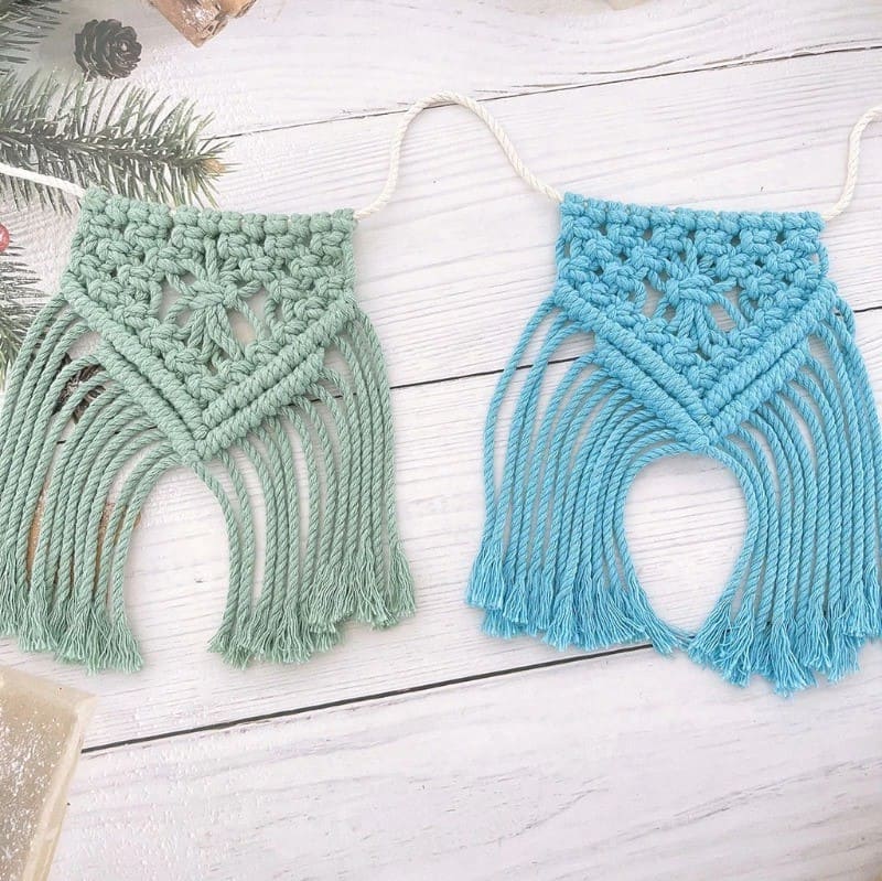 Guirlande Macramé Guirlande Fanion en Macramé Élégance