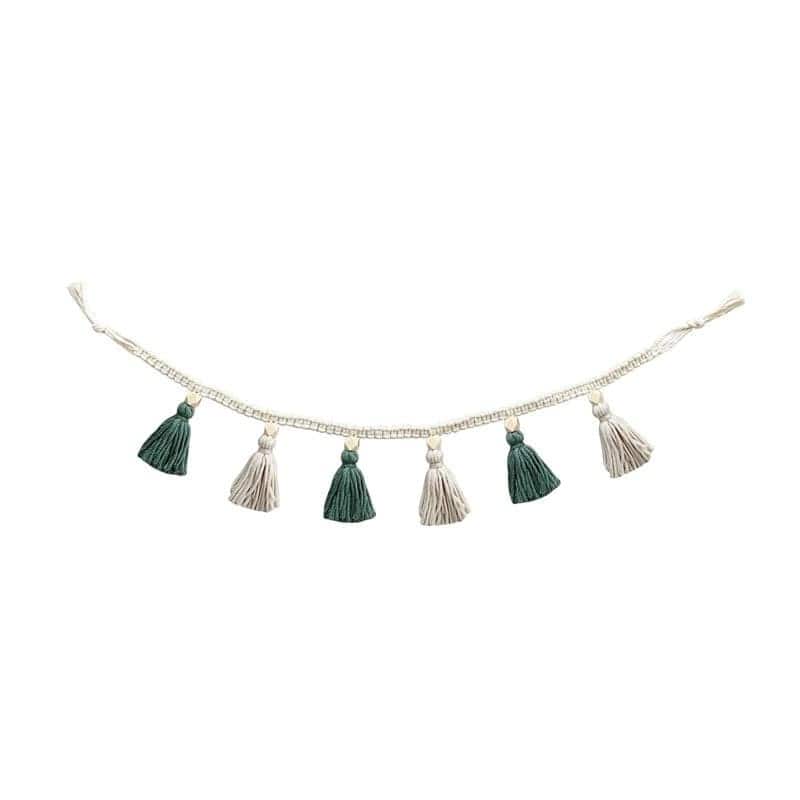 Guirlande Macramé Guirlande Pompon en Macramé Chic