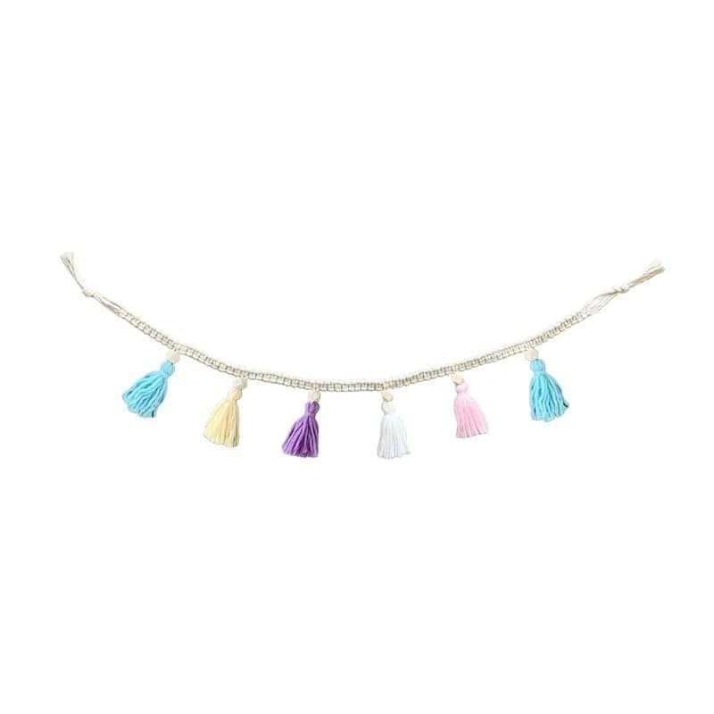 Guirlande Macramé Guirlande Pompon en Macramé Chic