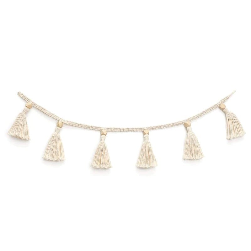 Guirlande Macramé Guirlande Pompon en Macramé Chic