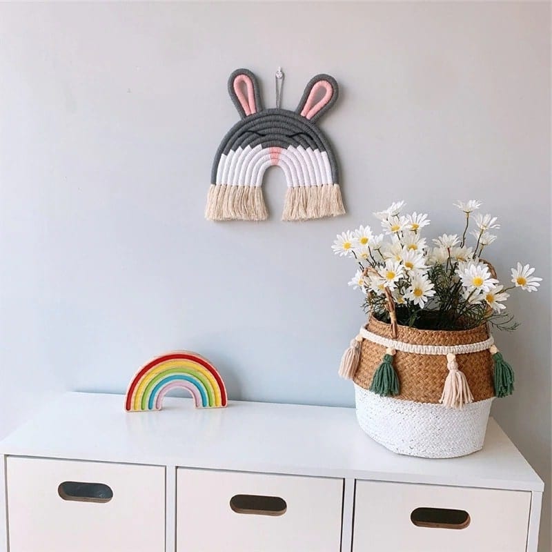 Guirlande Macramé Guirlande Pompon en Macramé Chic