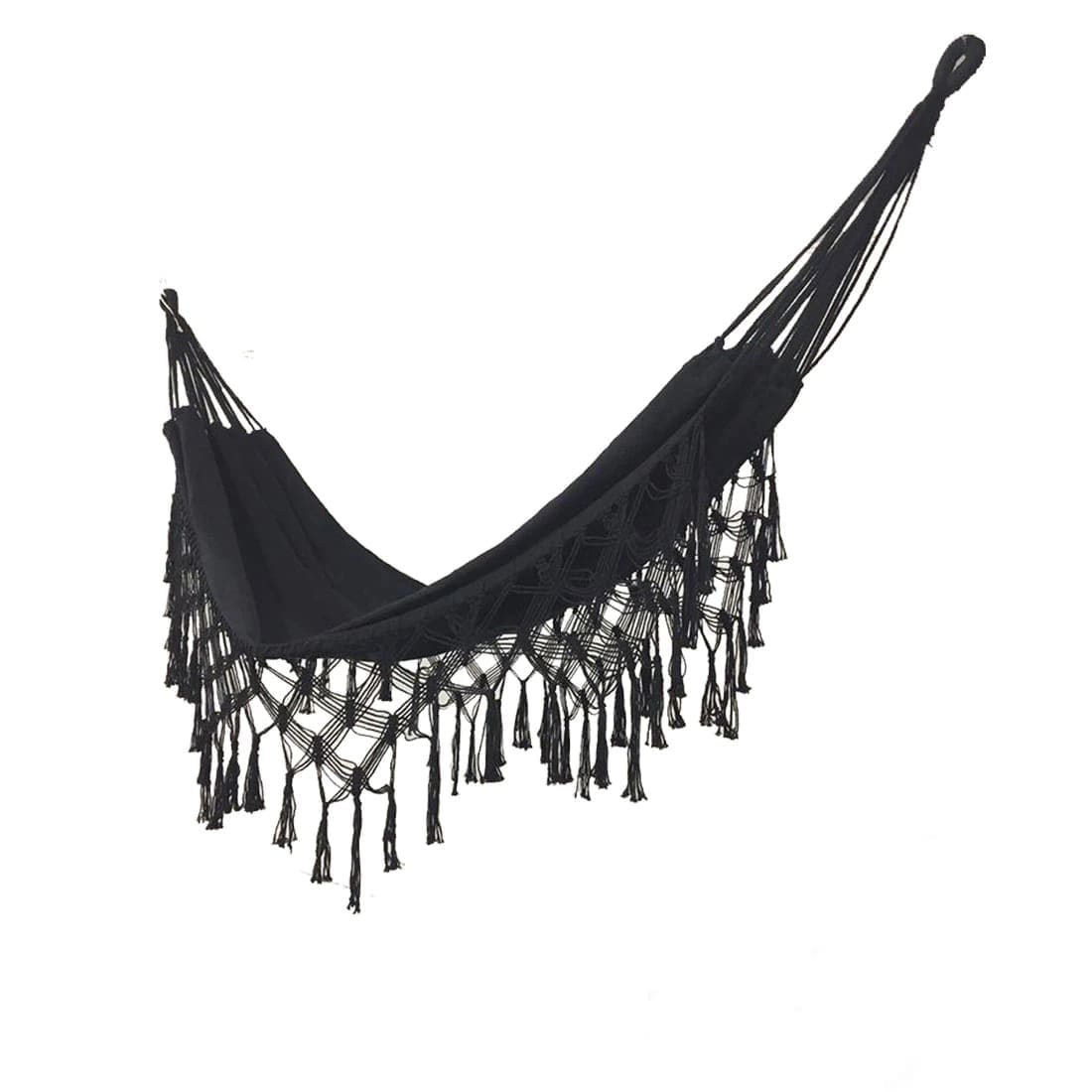Hamac Macramé Hamac Macramé Noir Élégance