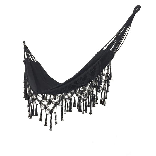 Hamac Macramé Hamac Macramé Noir Élégance