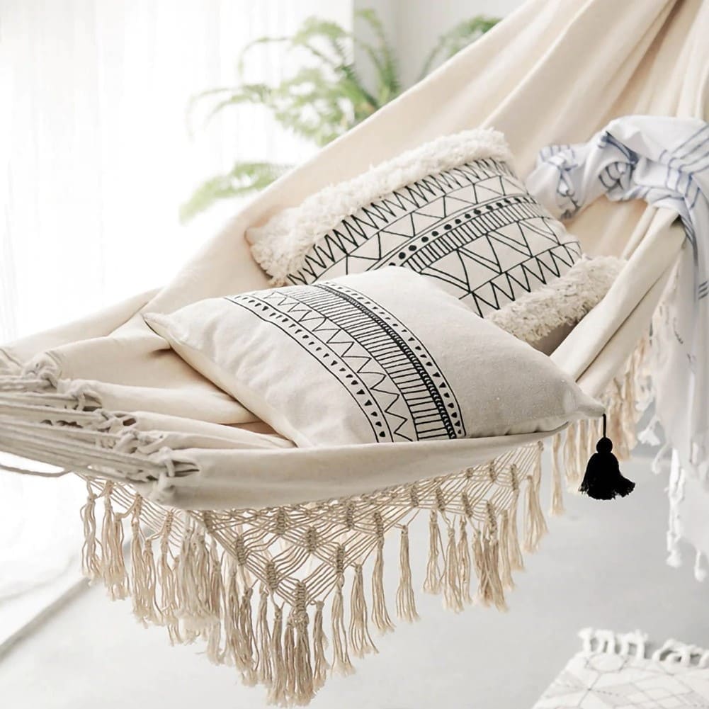 Hamac Macramé Hamac Suspendu en Macramé Élégance