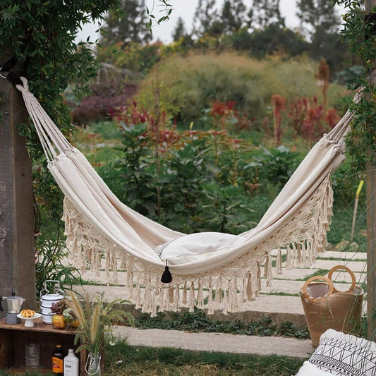 Hamac Macramé Hamac Suspendu en Macramé Élégance