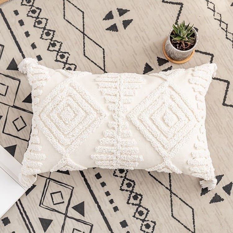 Housse de Coussin Coussin Déco Bohème en Macramé Chic