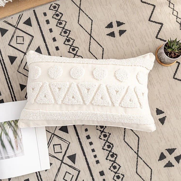 Housse de Coussin Coussin Déco Bohème en Macramé Chic