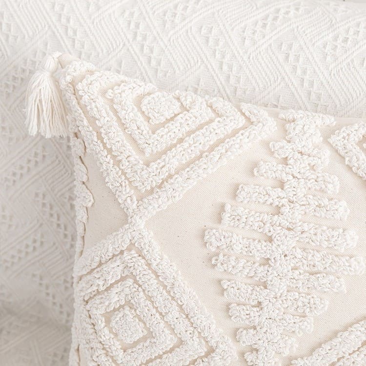 Housse de Coussin Coussin Déco Bohème en Macramé Chic