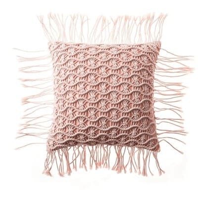 Housse de Coussin Coussin Macramé Émeraude