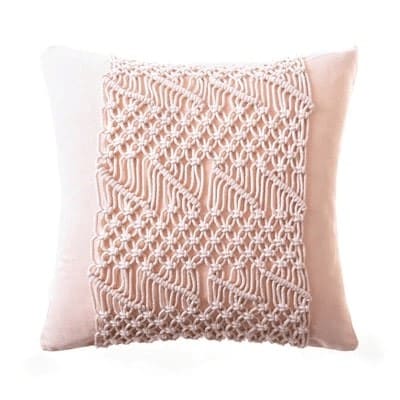 Housse de Coussin Coussin Macramé Extérieur Éclat Naturel