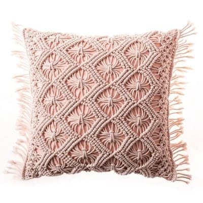 Housse de Coussin Coussin Nœud Macramé Élégant