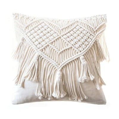 Housse de Coussin Housse de coussin bohème en Macramé Chic & Co.