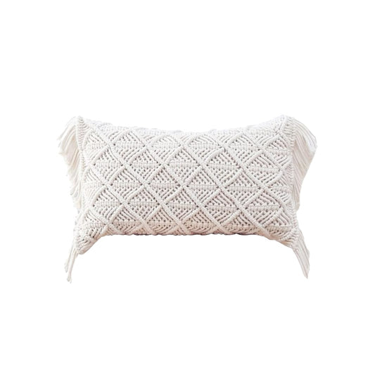 Housse de Coussin Housse de coussin rectangulaire Bohème Chic en Macramé