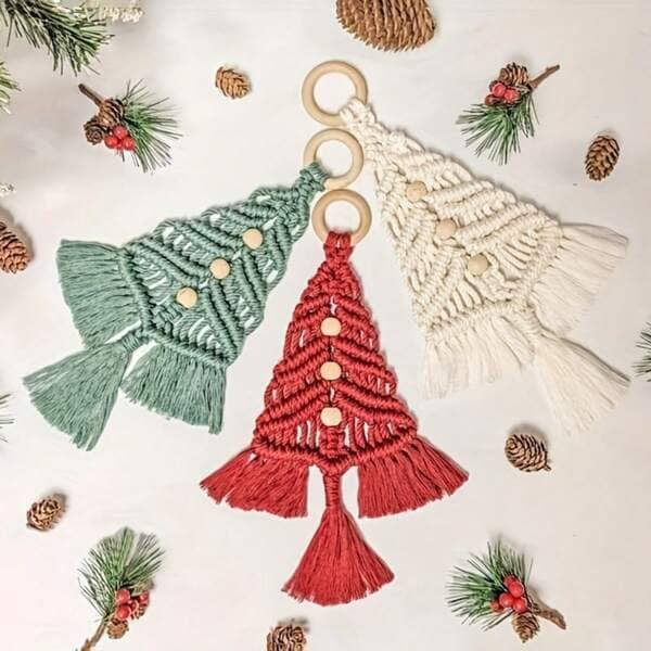 Kit Macramé Kit DIY Macramé Festif de Noël