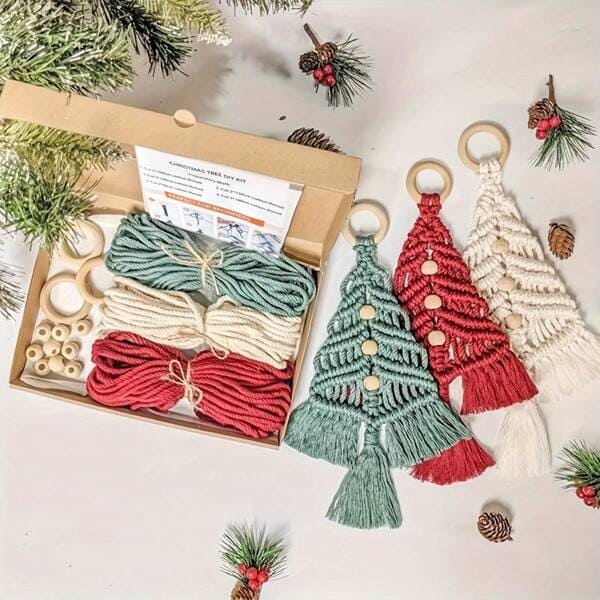 Kit Macramé Kit DIY Macramé Festif de Noël