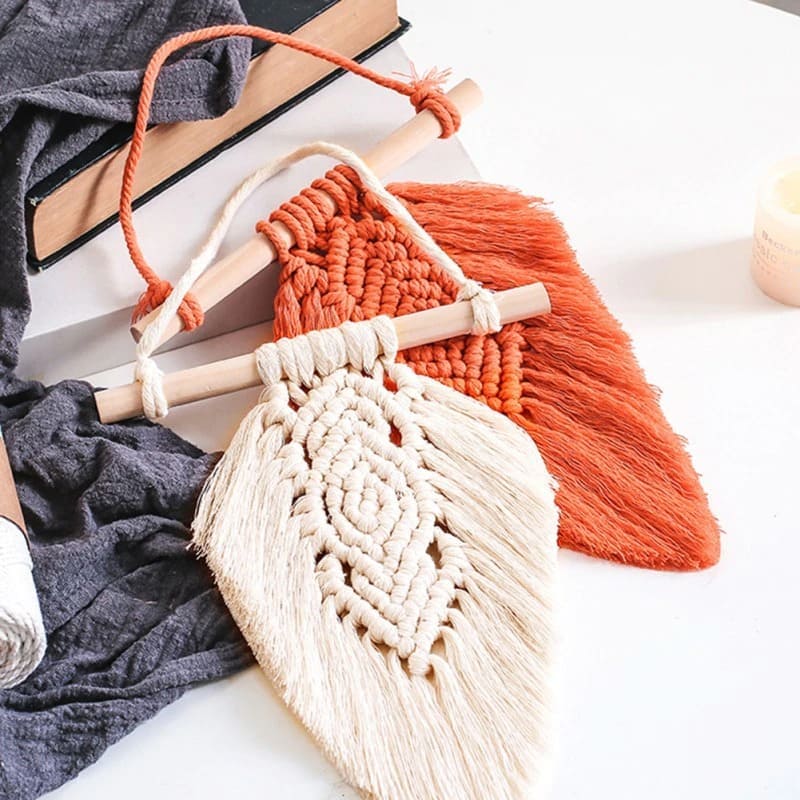 Macramé Mural Feuille de Macramé BohémeStyle