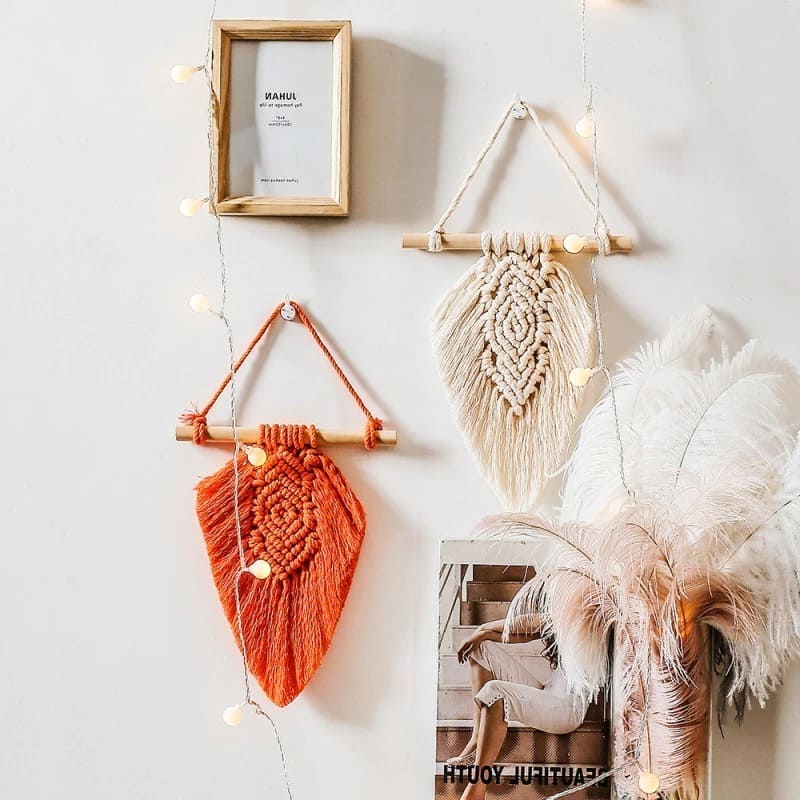 Macramé Mural Feuille de Macramé BohémeStyle